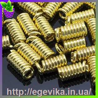 Купить Концевик пружинка, колір золотий, 8,5х3 мм