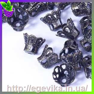 Купить Концевик конус, шапочка для бусин, колір бронза, 6х4,5 мм