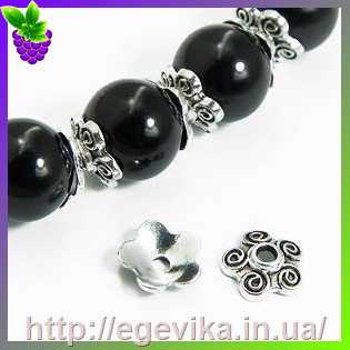 Купить Обниматель, шапочка для бусин, колір античне срібло, 10х4 мм