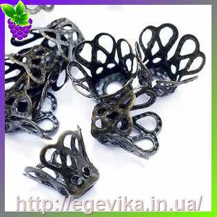 Купить Концевик конус, шапочка для бусин, колір бронза, 9х8 мм