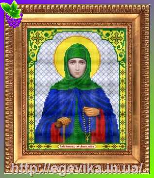 Купить Схема, часткова вишивка бісером, габардин,  ікона 
