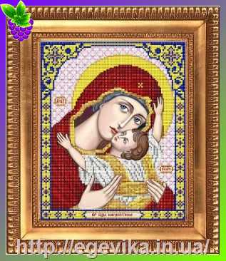 Купить Схема, часткова вишивка бісером, габардин,  ікона 