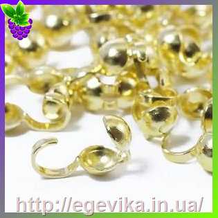 Купить Каллоты, колір золотий, 10х5 мм, 2 шт