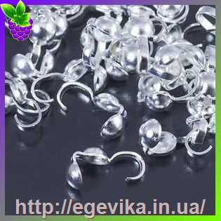 Купить Каллоты, колір срібний, 10х5 мм, 2 шт