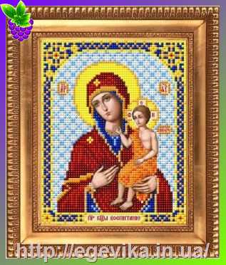 Купить Схема, часткова вишивка бісером, габардин,  ікона 