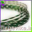 Дріт для бісеру, колір темно-зелений з насічками, 2 мм