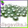 <span>Кабошон</span>  половина акрилової бусини, колір блідо-зелений (перли), 9 мм, 10 шт