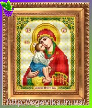 Купить Схема, часткова вишивка бісером, габардин, ікона 