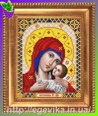 Купить Схема, часткова вишивка бісером, габардин, ікона 