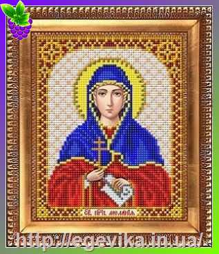 Купить Схема, частичная вышивка бисером, габардин, икона 