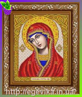 Купить Схема, часткова вишивка бісером, габардин,  ікона 