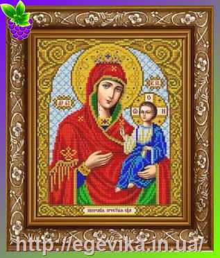 Купить Схема, часткова вишивка бісером, габардин,  ікона 