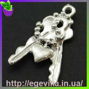 Купить Кулон-Підвіска, ключ, колір платина, 20х10х3 мм