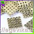 <span>Коннектор,</span>  16 отворів, колір античне золото, 15х15х1,5 мм