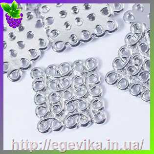 Купить Коннектор, 16 отворів, колір платина, 15х15х1,5 мм