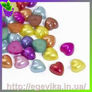 Купить Кабошон половина бусины, акрил, цвет микс, 10,5х10,5х5 мм