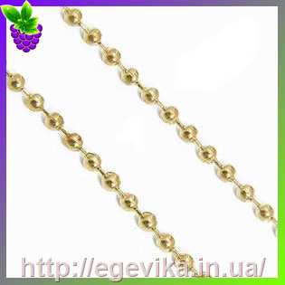 Купить Ланцюг, колір золото, діаметр ланки 2,4 мм