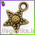 <span>Кулон-Підвіска,</span>  зірочка, колір античне золото, 10х12х1,5 мм
