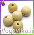 <span>Бусина</span>  дерев'яна, 13 мм, колір кремовий