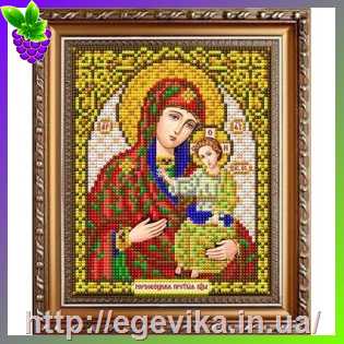 Купить Схема, часткова вишивка бісером, габардин,  ікона 