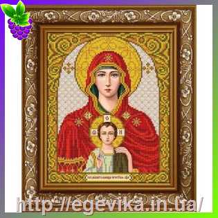 Купить Схема, часткова вишивка бісером, габардин,  ікона 