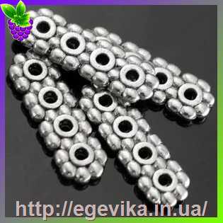 Купить Роздільник для бусин, прямокутний, 4 отвору