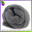 <span>Вовна</span>  для валяння, меринос, колір сірий, 10 г