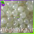<span>Бісер,</span>  №57206а / 555, колір молочний райдужний, пакет 10 г, СОРТ 1