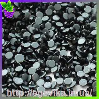 Купить Стрази акрилові приклейные, колір чорний, 1440 шт