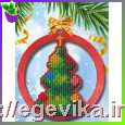 рисунок Іграшка-Заготовка на новорічну ялинку, повна вишивка бісером, фанера, 