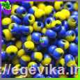 <span>Бісер,</span>  №83730а, колір двоколірний жовто-синій, пакет  10 г, СОРТ 1