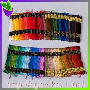 Купить Нитки муліне для вишивання, колір 5202 = ОПТ ЦІНА = відповідає 370 DMC