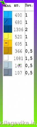 рисунок Схема, часткова вишивка бісером, габардин,  