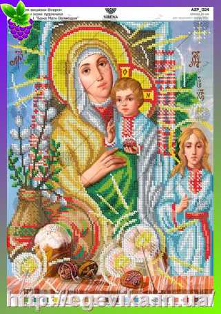 рисунок За мотивами ікони О.Охапкіна «Божа Мати Великодня»