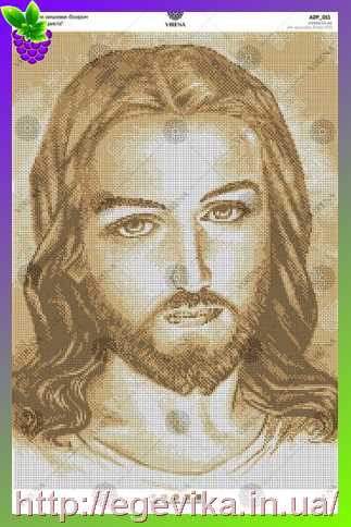 рисунок Лик Ісуса Христа