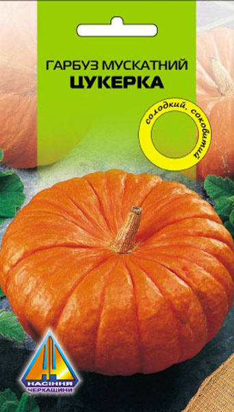 <span>Гарбуз</span>  Цукерка мускатний (5г), середньостиглий, плоди масою 1,5-3кг