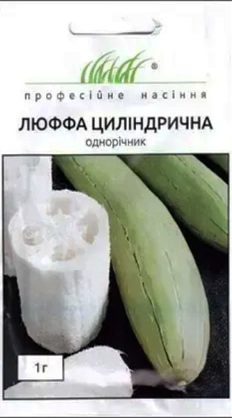 <span>Люффа</span>  Циліндрична (1г), довжина плоду до 0,6м, може бути більше 10 плодів