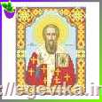 Схема, часткова вишивка бісером, атлас, ікона "Св. Григорій Богослов"