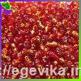 <span>Бісер,</span>  №87797а, колір двоколірний червоно-жовтий, пакет  10 г, СОРТ 1