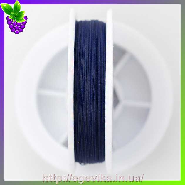 <span>Дріт-Тросик</span>  для бісеру, колір синій, 0,2 мм