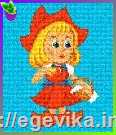 Схема, вишивка нитками, канва, "Червона шапочка"