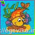 Схема, вишивка нитками, канва, "Рибка"