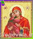 Схема, вишивка нитками, канва, ікона "Божья Матерь "Неупиваемая чаша"