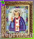 Схема, часткова вишивка бісером, атлас, ікона "Святий Серафім Саровский"