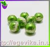 Купить Бусина перлова, стекло, колір блідо-зелений, 8 мм