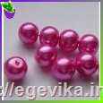 <span>Бусина</span>  перлова, стекло, колір насичено рожевий, 8 мм