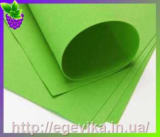 Купить Фоамиран (фумиран, foamiran), лист 20х30 см, цвет 171-светло-зеленый, ИРАН