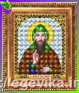 Схема, часткова вишивка бісером, габардин, ікона "Святий Преподобний Антоній"