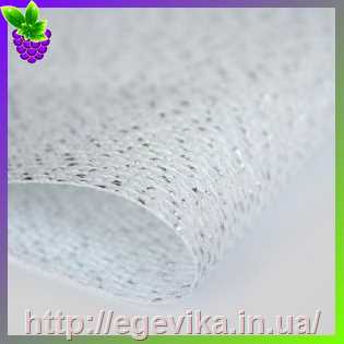 Купить Канва Аїда №14, ширина 1,5 м, колір білий зі срібним люрексом