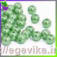<span>Бусина</span>  перлова, акрил, колір зелений газон, 8 мм